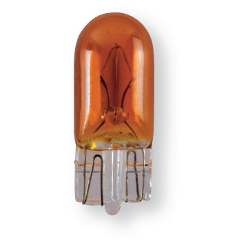 Žárovka se skleněnou paticí oranžová 12 V / 5 W patice W 2,1 x 9,5d